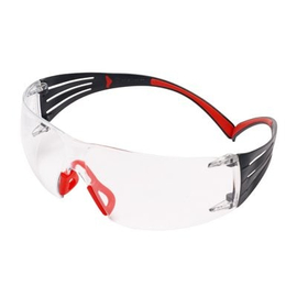 3M, SF 401 SG AF-RED védőszemüveg, piros keret, víztiszta l., 7100148026