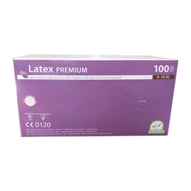 Latex premium egyszer használatos gumikesztyű XL, 1 doboz/100 db
