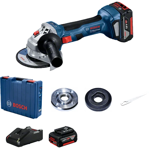 Bosch Professional GWS 180-LI 125mm 2x4Ah GAL 18V-40 koffer