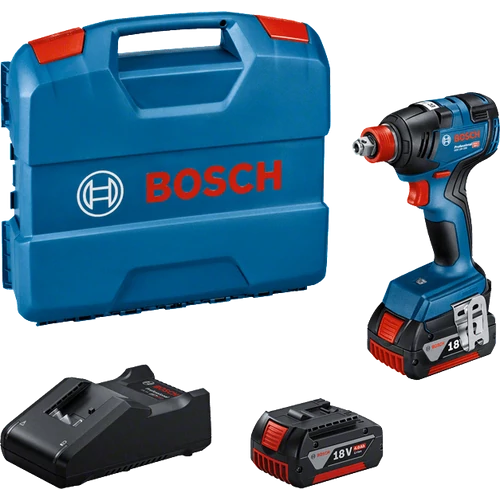 Bosch Professional GDX 18V-200 2x4.0 Ah, gyorstöltő L-case