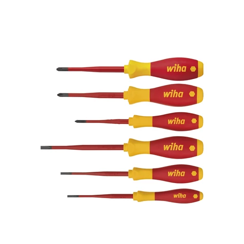 Wiha SoftFinish electric slimFix csavarhúzó készlet Lapos, Phillips, PlusMinus/Pozidriv 6 részes (38362)