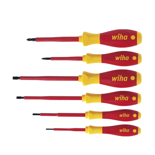 Wiha SoftFinish electric csavarhúzó készlet Lapos, Pozidriv 6 részes (25477)