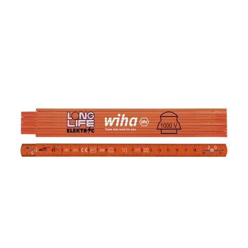 Wiha Longlife villanyszerelő szegmenses mérőléc 2 m metrikus, 10 tagos 15 mm (42068)