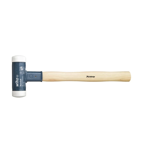 Wiha Cserélhető fejű kalapács visszaütésmentes, nagyon kemény Hickory fanyéllel, kerek kalapácsfejjel 40, 375 mm (39010)
