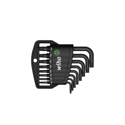 Wiha Imbuszkulcs készlet Classic tartóban TORX® illetéktelen hozzáférést gátló (furattal) 9 részes fekete oxidált (36462)