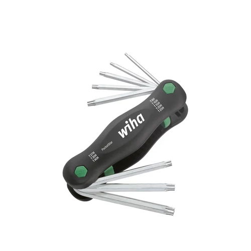 Wiha Multitool PocketStar® TORX® Tamper Resistant (lyukkal) 8 részes SB-verzió eurolyukas akasztóval (25166)