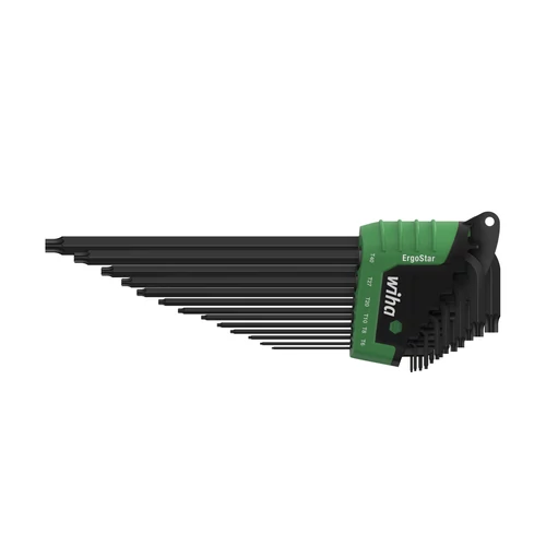 Wiha L-kulcs készlet ErgoStar tartóban TORX® MagicSpring 14 részes fekete oxidált (36503)