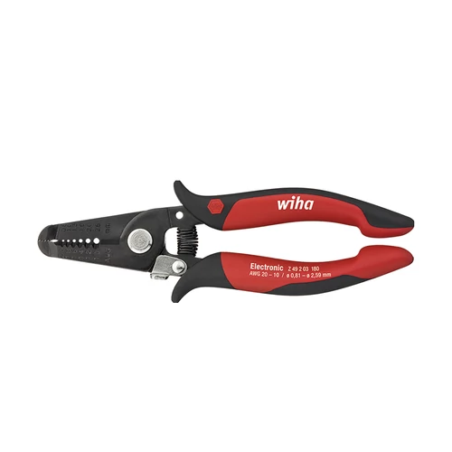 Wiha Electronic műszerész kábelcsupaszító fogó Kábelcsupaszító állomások 0,8-2,6 mm² 165 mm, 6 1/2" (33471)