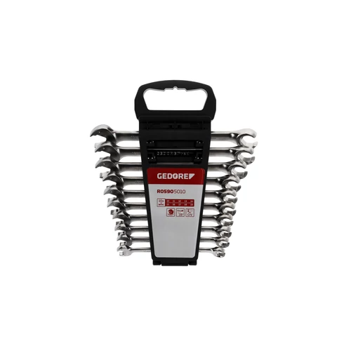 Gedore Kombinált racsnis villáskulcs készlet 10-19 mm, 10 darabos, tartóban
