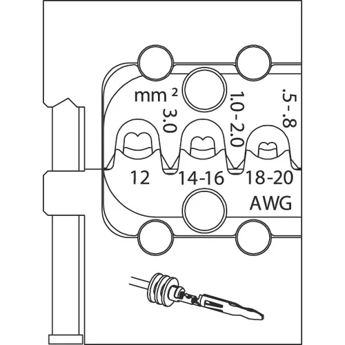 Gedore Krimpelő betét lamellás érzékelőhöz 0,5-3 mm2