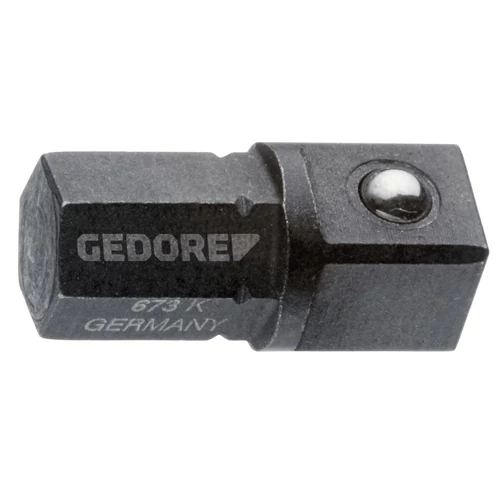 Gedore Bit adapter rövid 1/4" hatszög - 1/4" négyszög