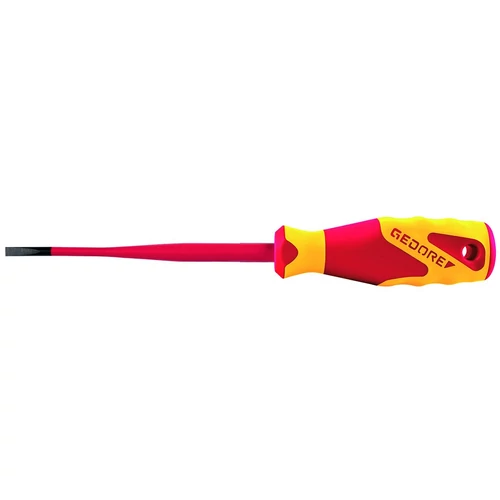 Gedore Szigetelt csavarhúzó, karcsúsított, lapos, 6,5 mm