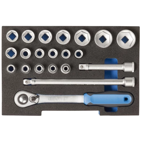 Gedore Dugókulcs készlet 1/2" 21 részes, 1/2 L-BOXX 136 modulban
