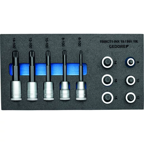 Gedore Csavarhúzó bit készlet 1/2" 11 részes CT modul