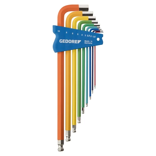 Gedore színes imbuszkulcs készlet 1,5-10 mm, 9 részes