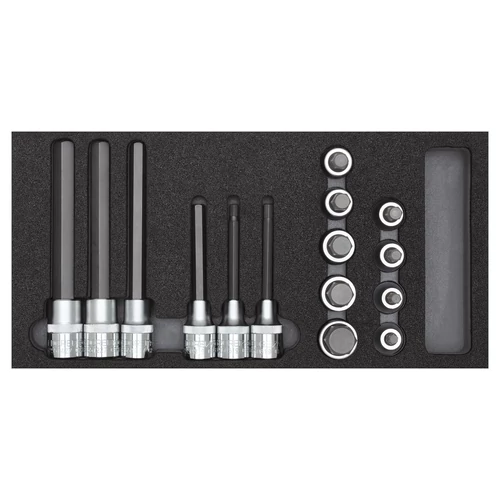 Gedore BIT dugókulcs készlet 1/2", modulban, 15 részes