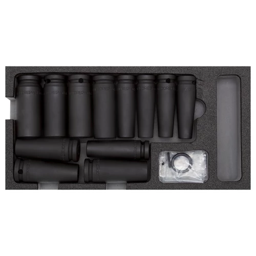 Gedore Gépi dugókulcs készlet 1/2", szivacs modulban, 14 db