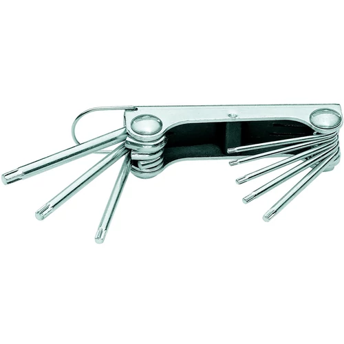 Gedore Torx kulcs készlet összecsukható, 8 részes, T9-T40